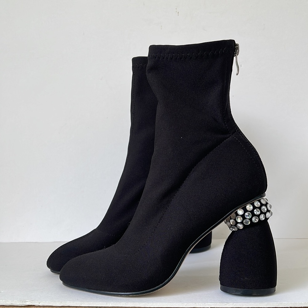 Azalea Wang Studded Heel Sock Bootie 7.5 - image 3